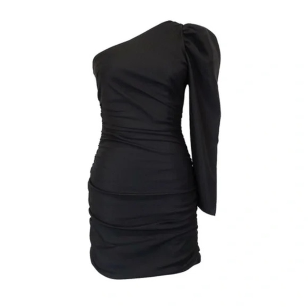 Wilfred Aritzia Rhapsody One Sleeve Mini 
Dress in Black Size 0